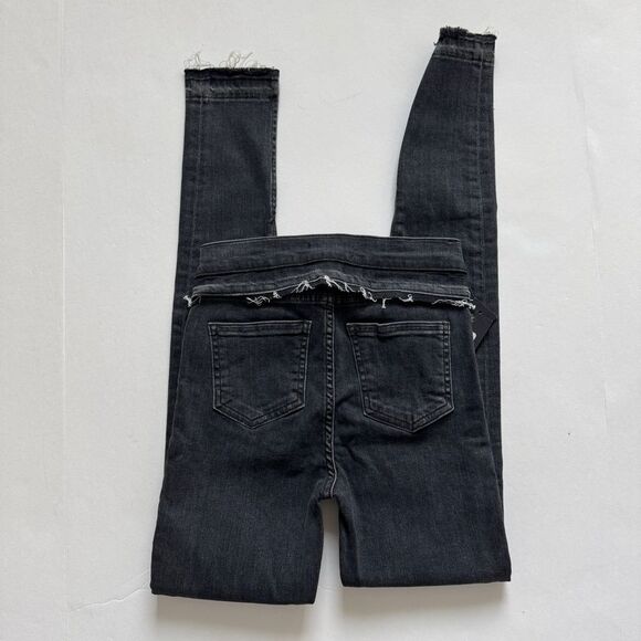 Hudson Baja East Black High Riss Heartbreaker Slim Bootcut Jeans Size 23 NWT - Picture 3 of 9